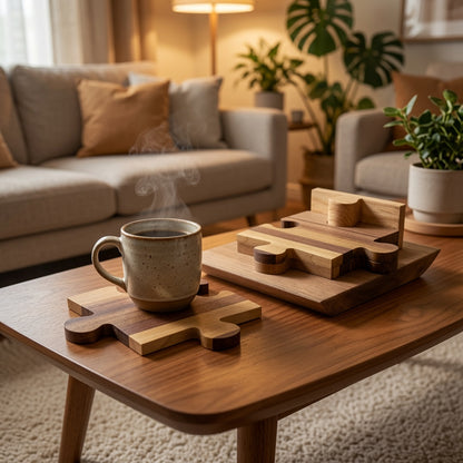 PUZZLERZ! Coasters handcrafted wood product