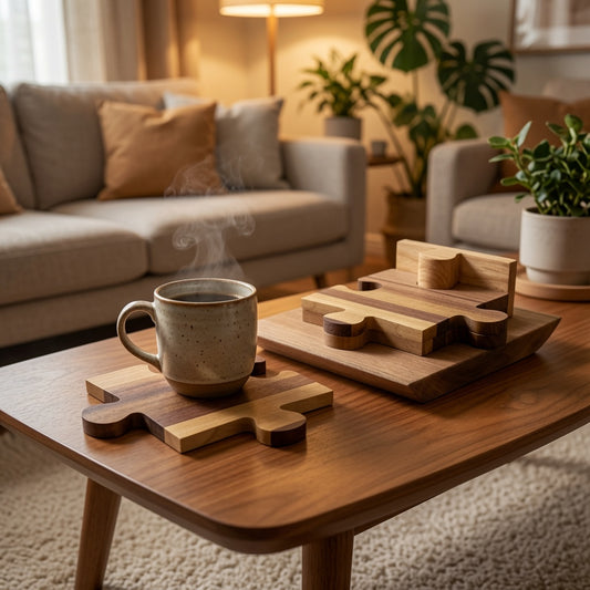 PUZZLERZ! Coasters handcrafted wood product