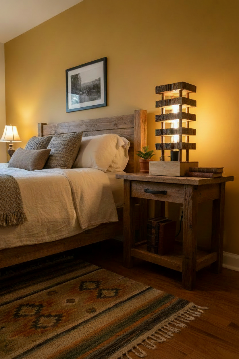 The Old Barn Lamp handcrafted wood product