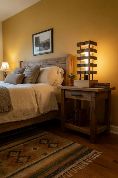 The Old Barn Lamp handcrafted wood product