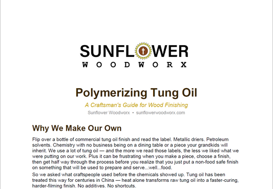 Polymerizing Tung Oil — Craftsman's Guide