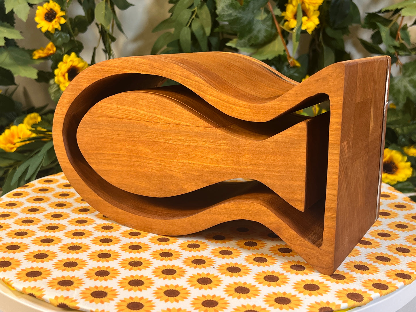 The Floating Ichthus Box, Design C, angled view
