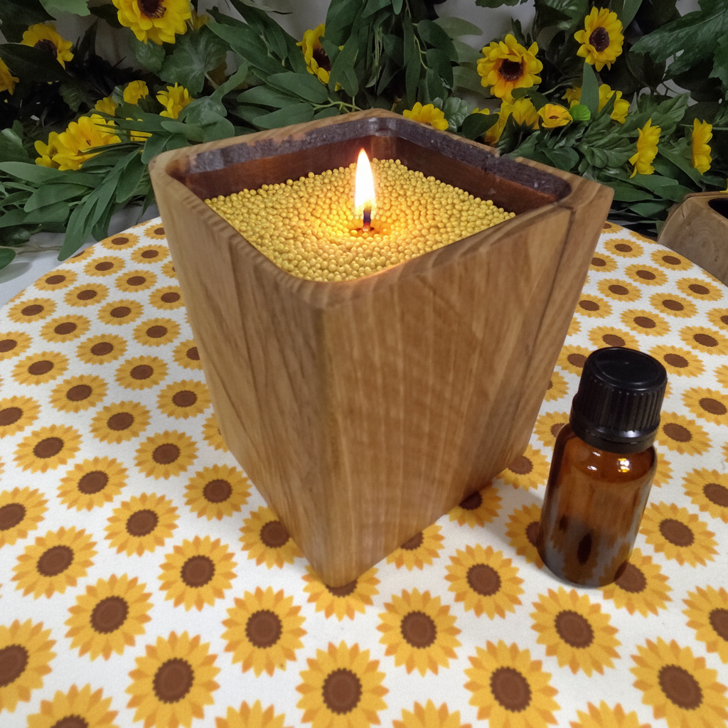 SANDLEZ! "Sand" Wax Candles Bases handcrafted wood product