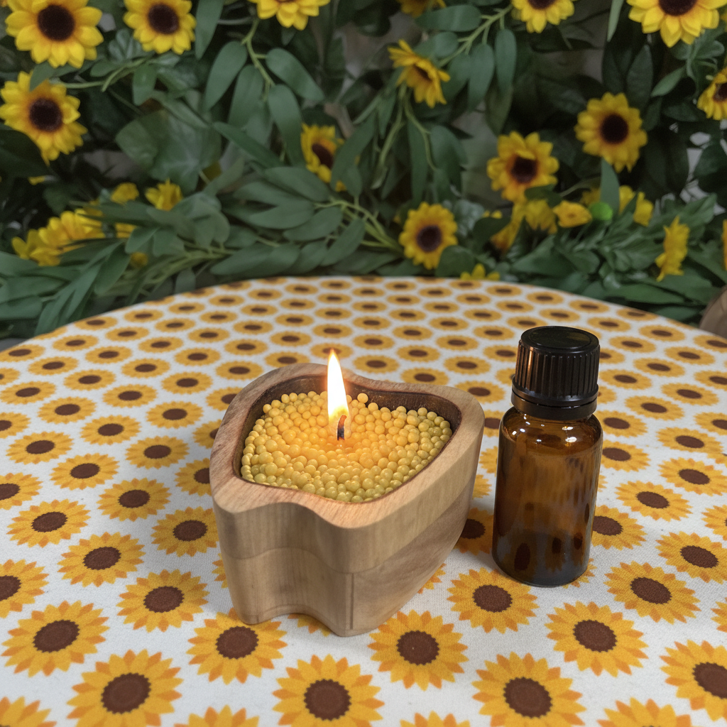 SANDLEZ! "Sand" Wax Candles Bases handcrafted wood product