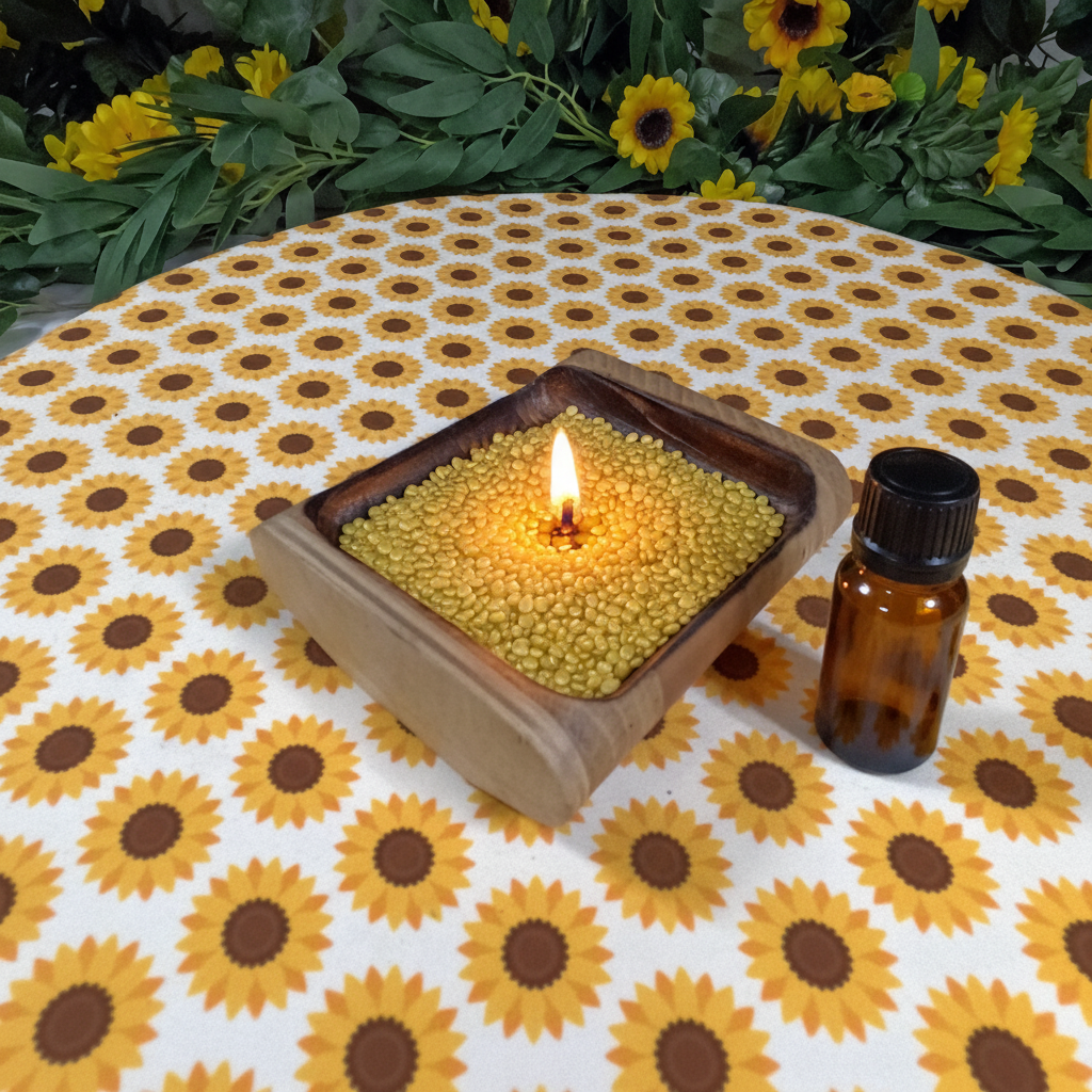 SANDLEZ! "Sand" Wax Candles Bases handcrafted wood product